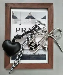 じゃらじゃらキーホルダー　ハート　キーチャーム　パラコードキーホルダー