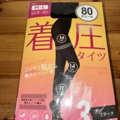 着圧タイツM-L80でニール3バック　ブラックのサムネイル