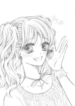 オリジナルイラスト 手描きイラスト アナログイラスト 創作イラスト 原画