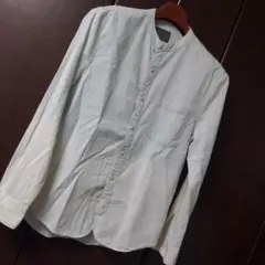 ZARA ザラ バンドカラー シャツ デニムシャツ グラデーション