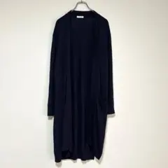 n0870【アーヴェヴェスタンダード】ロングカーディガン 紺 Lサイズ