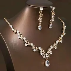 ブライダルアクセサリー ネックレス イヤリングセット
