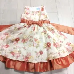 子供用ドレス　キャサリンコテージ　花柄　110cm　サテンリボン、パニエ付き