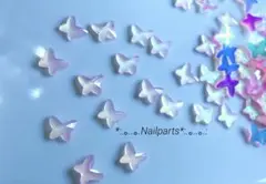 ♡蝶ネイルパーツ♡50個　ピンク