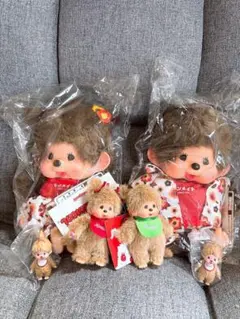 モンチッチぬいぐるみ＆ボールチェーン付きマスコット6点セット