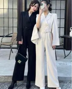。様♡専用✴︎ロイヤルパーティー✴︎ベルト付ケープ風オールインワン✴︎門りょう ロイヤルパーティー 関コレ 門りょう着用 ベルト付きケープ風
