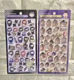 和柄ボンボンドロップシール、お相撲、忍者　２枚セット