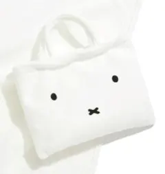 ミッフィー miffy ふわふわ フェイス トートバッグ