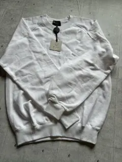刺繍デザイン スウェット ホワイト 新品タグ付き 一点物 vintage
