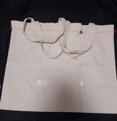 未使用　UNIQLO トートバッグ 2枚セット コットン 生成り