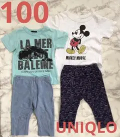 男の子　100 ユニクロ　半袖　Tシャツ　スパッツ　パンツ　レギンス　保育園