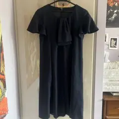 to be chic フリル袖ネイビーワンピースサイズ40