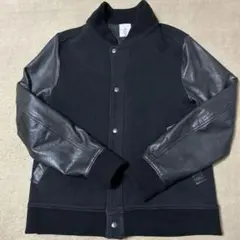 shama スタジャン　黒　レザーブルゾン　レザージャケット　L シャマ