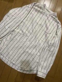 【美品　Lサイズ】GU ストライプ柄 オーバーシャツ　長袖