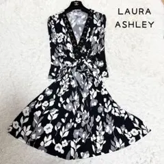 ビジューキラキラ✨ローラアシュレイ　ワンピース　カーディガン　ロング丈　M 花柄