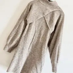 【SALE】Chicoクロスニット&ワンピース[2着セットアップ]