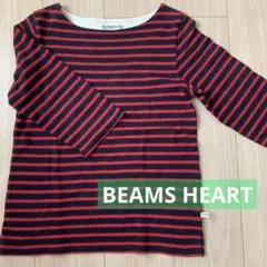 BEAMS HEART ボーダー 七分袖 Tシャツ