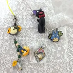 花ぶらりん ひまわり トトロ ストラップ 마녀배달부 키키 チャーム全４点 지브리