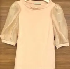 ♡美品♡セルフォード シアースリーブカットソー ライトピンク Sサイズのサムネイル