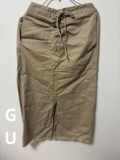 可愛い♡GU レースアップ タイトスカート ベージュ XL