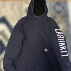 Carhartt ネイビー ジップパーカー XL