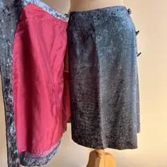 高級✨トッカ AILES ロングコート ネイビー リボン カシミヤ サイズ0 S