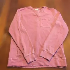 ポケット付き長袖トレーナー