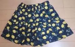 GU キッズ キュロット レモン柄 150