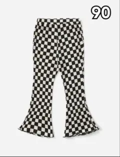 90 チェッカーフラッグフレアパンツ