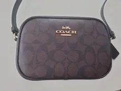 COACH ショルダーバッグミニジェイミーシグネチャーカメラバッグ ブラウン