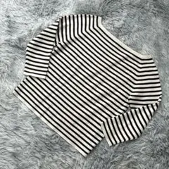 23区 40 L ニット セーター ボーダー クリーム 茶 春 秋 オンワードのサムネイル