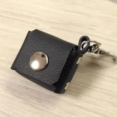 ミニミニコインケース キーホルダー ブラック 革 レザー チャーム 財布