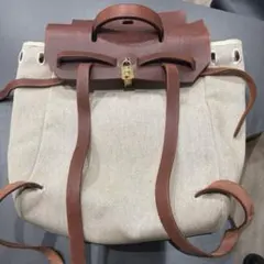 HERMES エールバッグ　キャンバス×レザー リュック バックパック