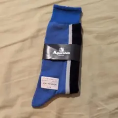 Aquascutum 青黒 ソックス 24-26cm