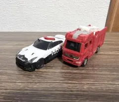 ハッピーセット トミカ GTR35 パトカー 消防車 2台セット