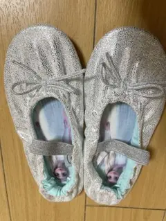 【美品】H&M シマーバレエシューズ アナと雪の女王 17.5cm〜18cm