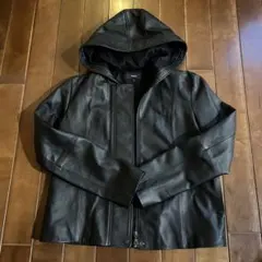 極美品　セオリー　ラムレザージャケット　ブラック