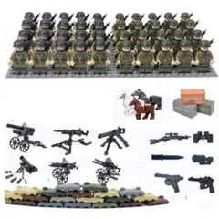 レゴ互換　ミリタリーセット♪兵士40体＋武器パーツ多数☆戦争ごっこに最適