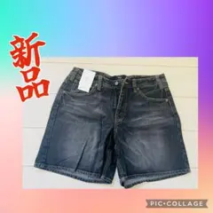 新品タグ付　デニム ショートパンツ ブラック グレー ウエスト84