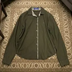 BURBERRY BLUE LABEL オリーブ色 長袖シャツ ノバチェック Mのサムネイル