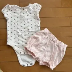 baby GAP 花柄ロンパースとショートパンツセット 6-12ヶ月