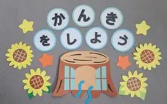 壁面飾り　7月　換気をしよう　保健室のサムネイル