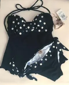 黒　水玉模様 セパレート水着