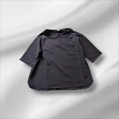 PART2 丸襟ブラウス 七分袖 紺 ゆったり L 〜LLサイズのサムネイル