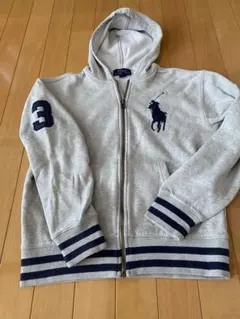 POLO RALPH LAUREN グレー パーカー M(10-12)