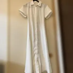 GU ホワイト シャツワンピース Sサイズ