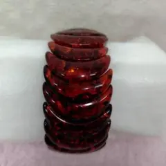 琥珀　波状デザインバングル