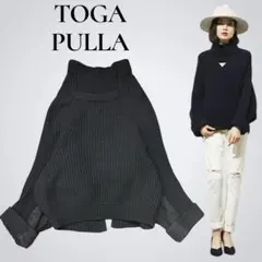 美品✨定価6万 TOGA PULLA ドルマン タートルニット 黒 M体型カバー