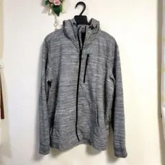 GapFit フルジップ フード付きパーカー L グレー