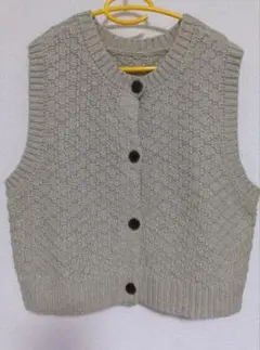 サマンサモスモス　2wayニットベスト　ベージュ　極美品